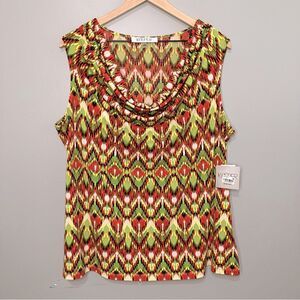 Kasper Valencia Cowl Neck Sleeveless Top Plus Size 1X